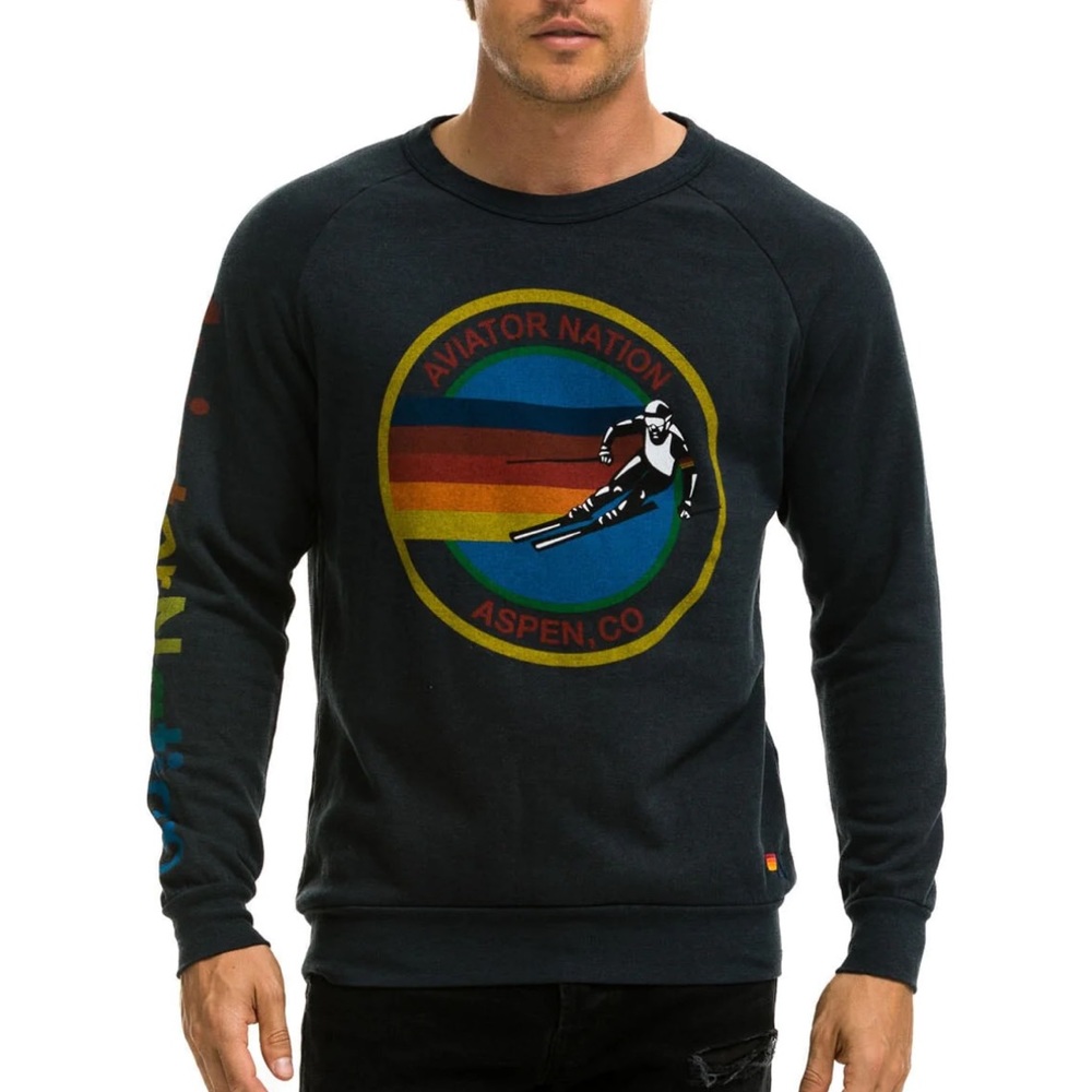 Aviator Nation Crewneck Aspen Sweatshirt NWOT